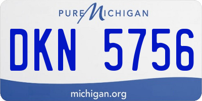 MI license plate DKN5756