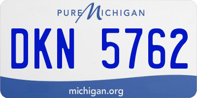 MI license plate DKN5762