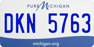 MI license plate DKN5763