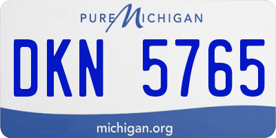 MI license plate DKN5765