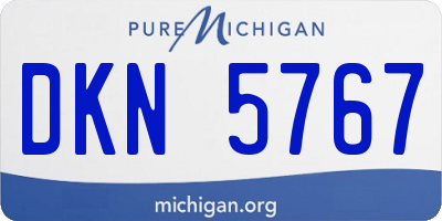 MI license plate DKN5767