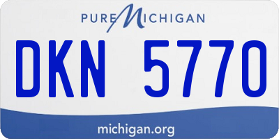 MI license plate DKN5770
