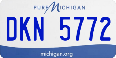MI license plate DKN5772