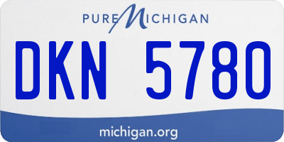 MI license plate DKN5780
