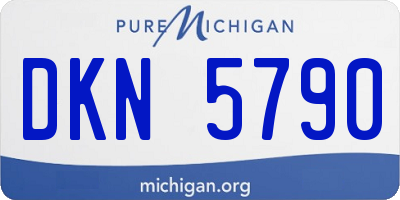 MI license plate DKN5790