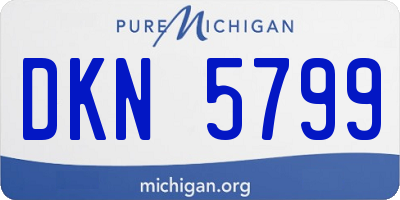 MI license plate DKN5799