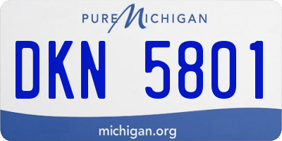 MI license plate DKN5801