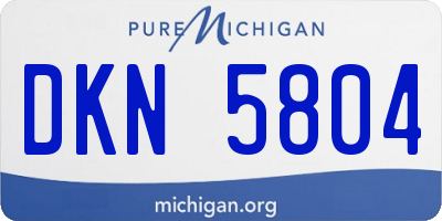 MI license plate DKN5804