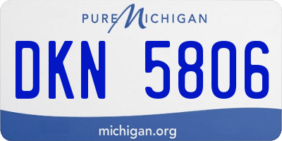MI license plate DKN5806