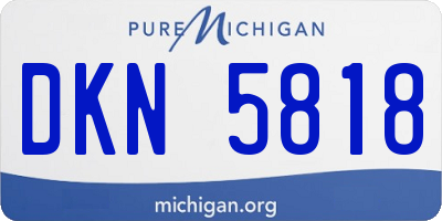 MI license plate DKN5818