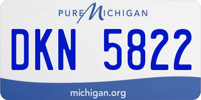 MI license plate DKN5822