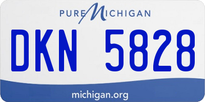 MI license plate DKN5828
