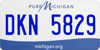 MI license plate DKN5829