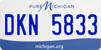 MI license plate DKN5833