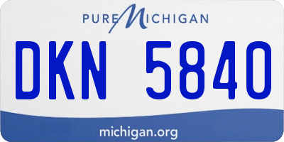 MI license plate DKN5840
