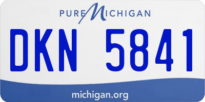 MI license plate DKN5841