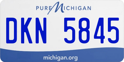 MI license plate DKN5845