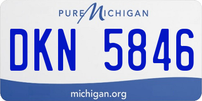 MI license plate DKN5846