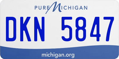 MI license plate DKN5847