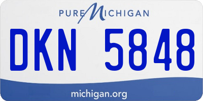 MI license plate DKN5848