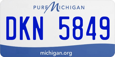 MI license plate DKN5849
