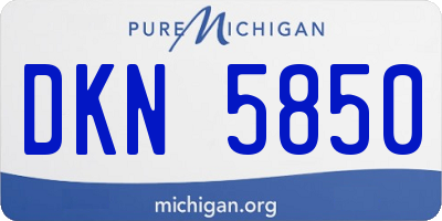 MI license plate DKN5850