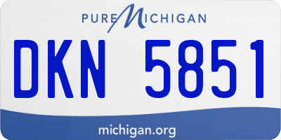 MI license plate DKN5851
