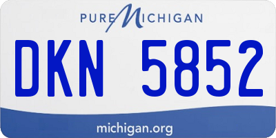 MI license plate DKN5852