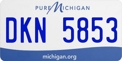 MI license plate DKN5853