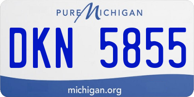 MI license plate DKN5855
