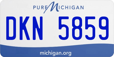 MI license plate DKN5859
