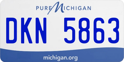 MI license plate DKN5863