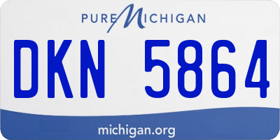 MI license plate DKN5864