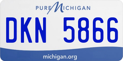 MI license plate DKN5866