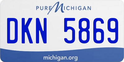 MI license plate DKN5869