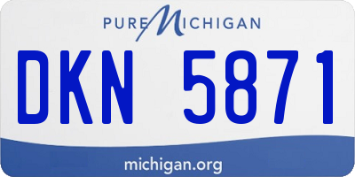 MI license plate DKN5871