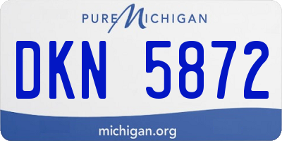 MI license plate DKN5872