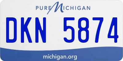 MI license plate DKN5874