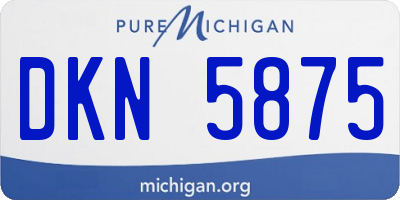 MI license plate DKN5875