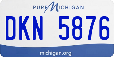 MI license plate DKN5876