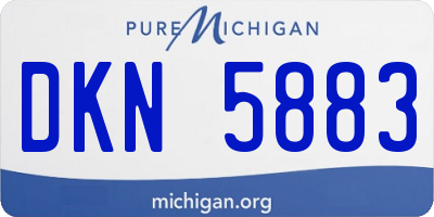 MI license plate DKN5883