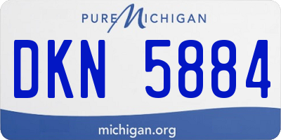 MI license plate DKN5884
