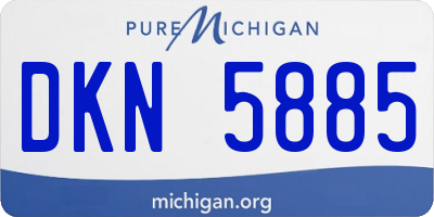 MI license plate DKN5885