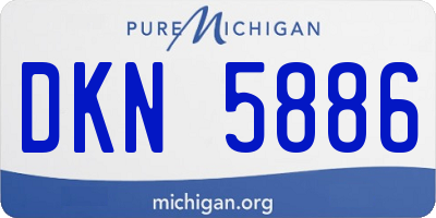 MI license plate DKN5886
