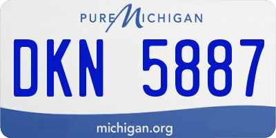 MI license plate DKN5887
