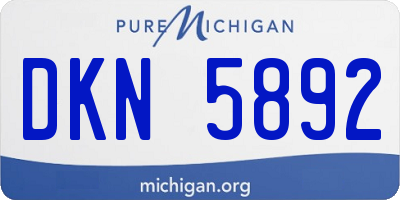 MI license plate DKN5892