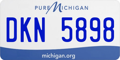 MI license plate DKN5898