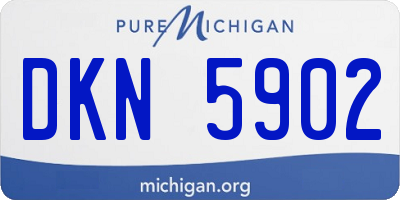 MI license plate DKN5902