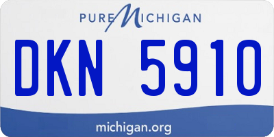MI license plate DKN5910