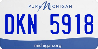 MI license plate DKN5918